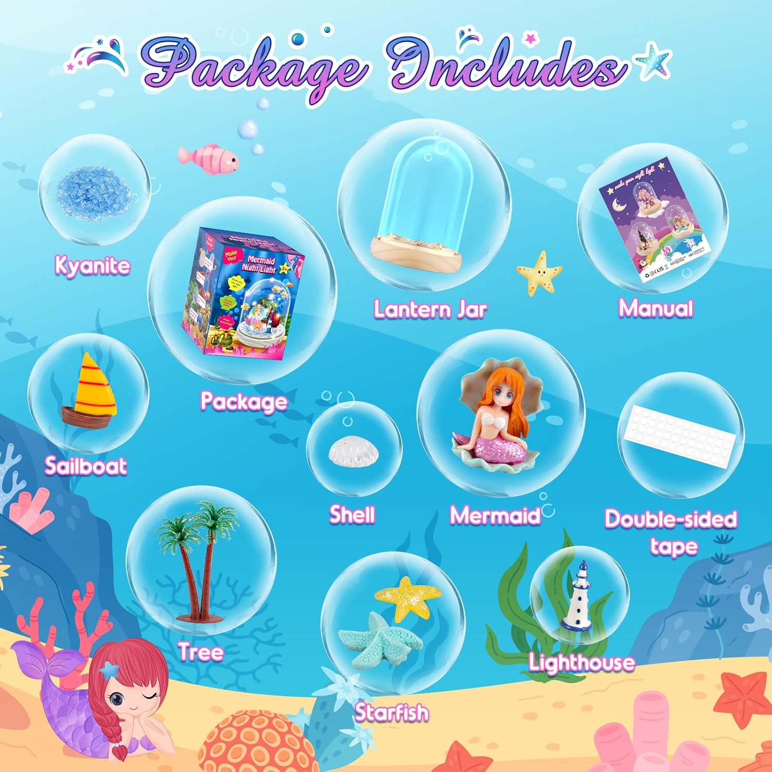 Detalle 2 de Dislocati Mermaid Night Light for Ages 3-9