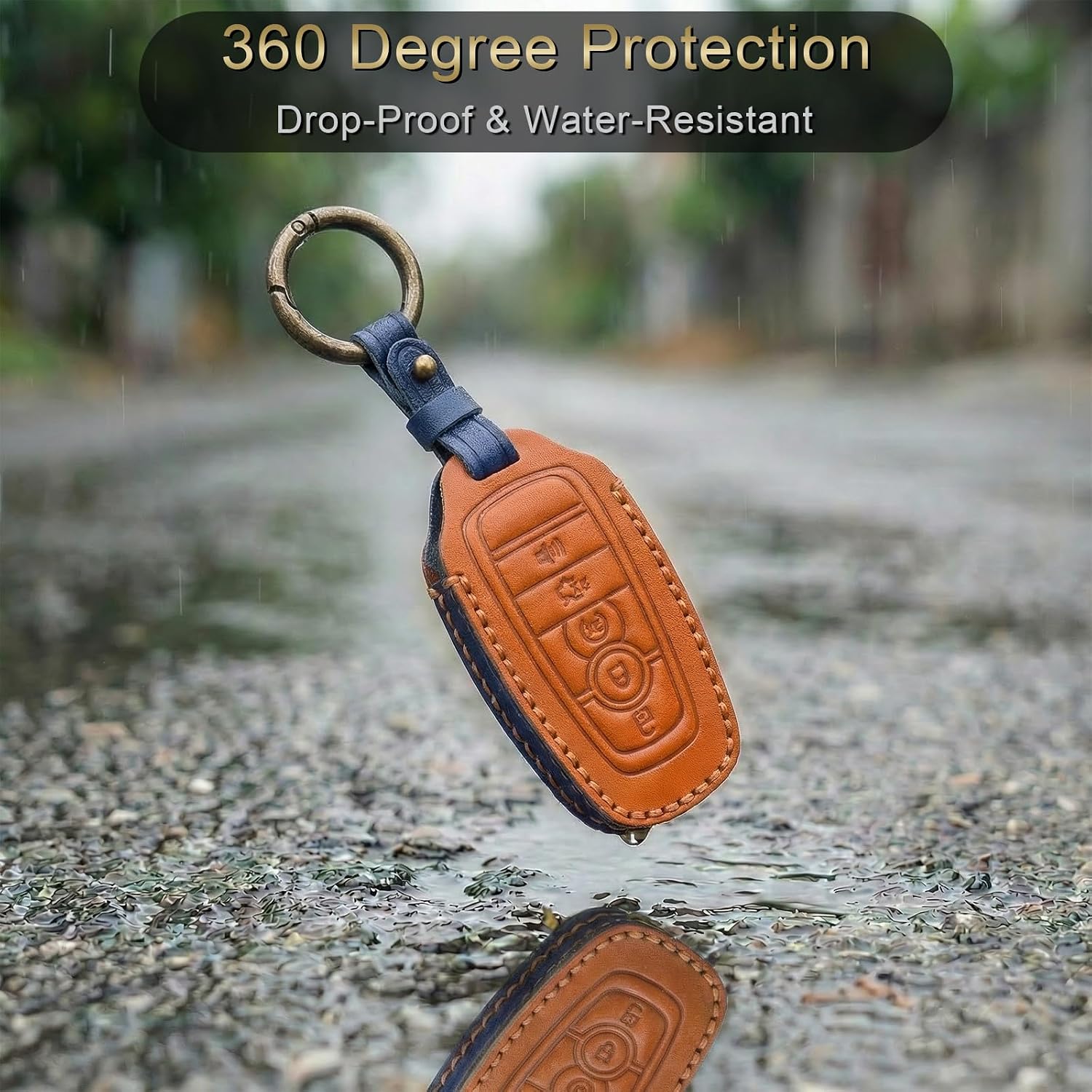 Thumbnail 6 de Ford Key Fob Cover, Cowhide