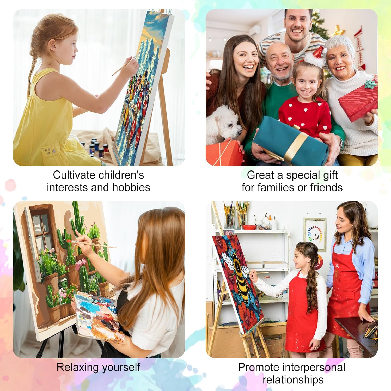 Thumbnail 5 de GEEHEIY Paint by Numbers for Adults – Flowers Shop Kit (16 x 20 inch)