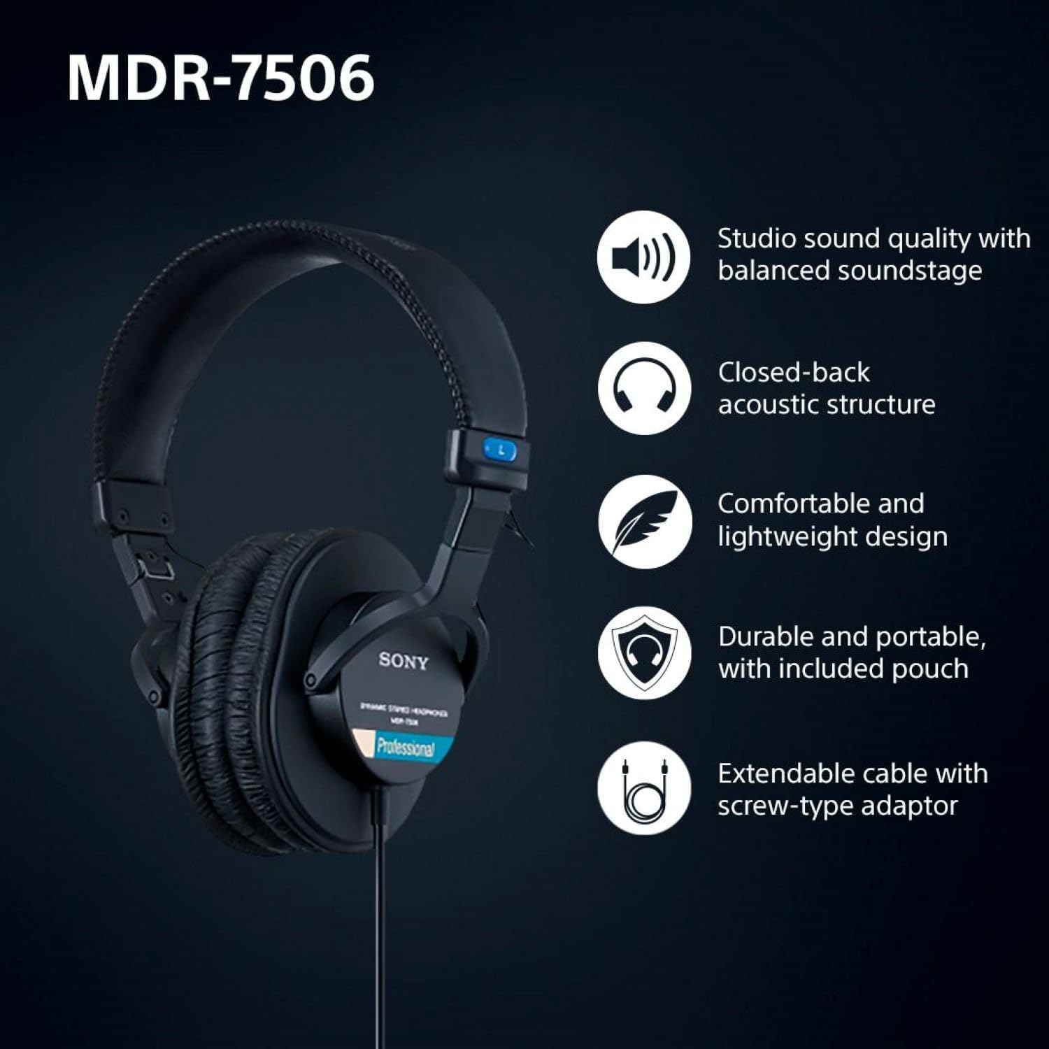 Detalle de Sony MDR7506 Professional Headphones
