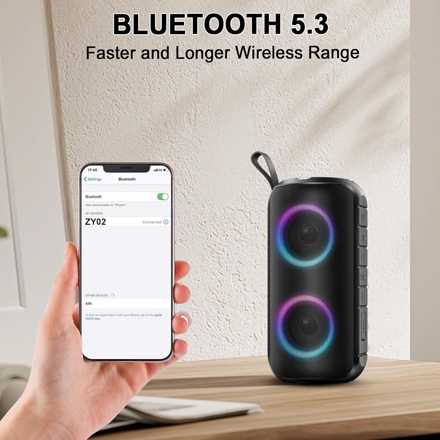 Thumbnail 3 de Hupoaf 3D-Stereo Bass Bluetooth Speaker 1800mAh