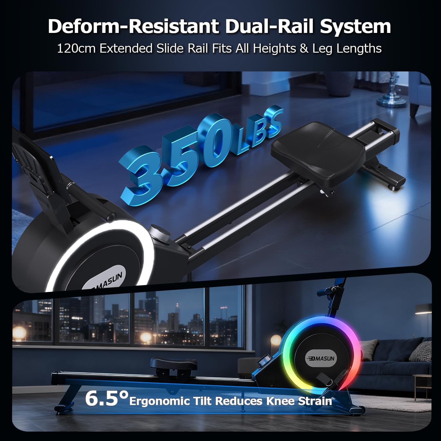 Thumbnail 6 de DMASUN Upgrade Magnetic Rowing Machine with App Compatibility, 16/32 Levels and Quiet Resistance
