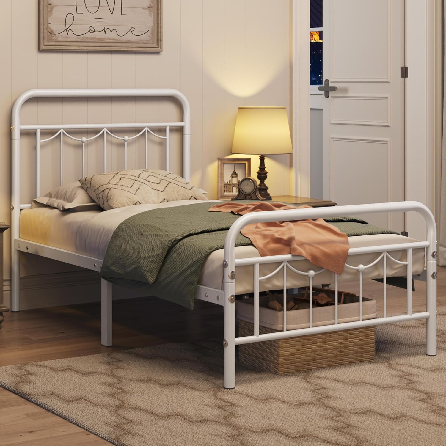 Detalle 2 de Yaheetech Twin Metal Bed Frame