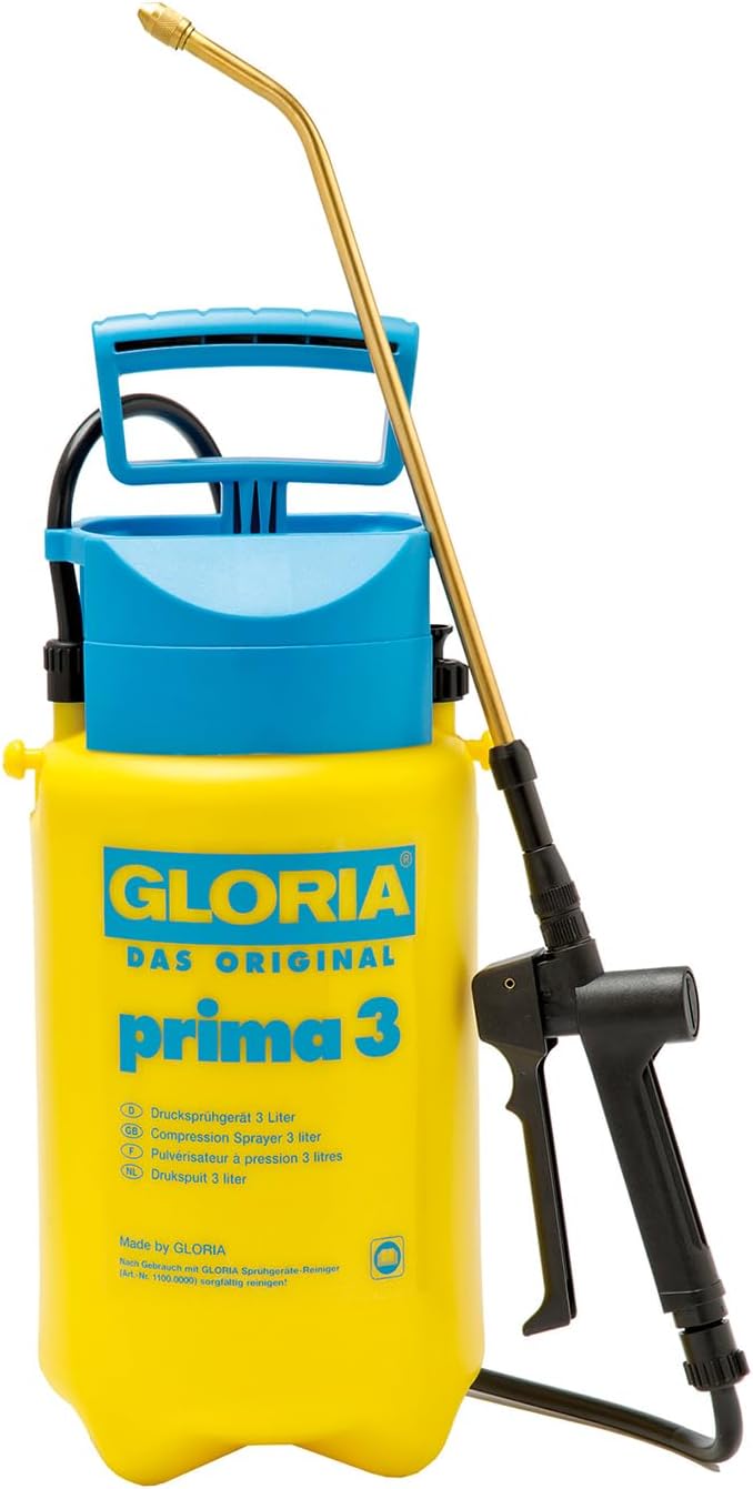 Detalle de GLORIA Drucksprühgerät prima 3 – 3 Liter Gartenspritze für Balkon, Terrasse und Garten