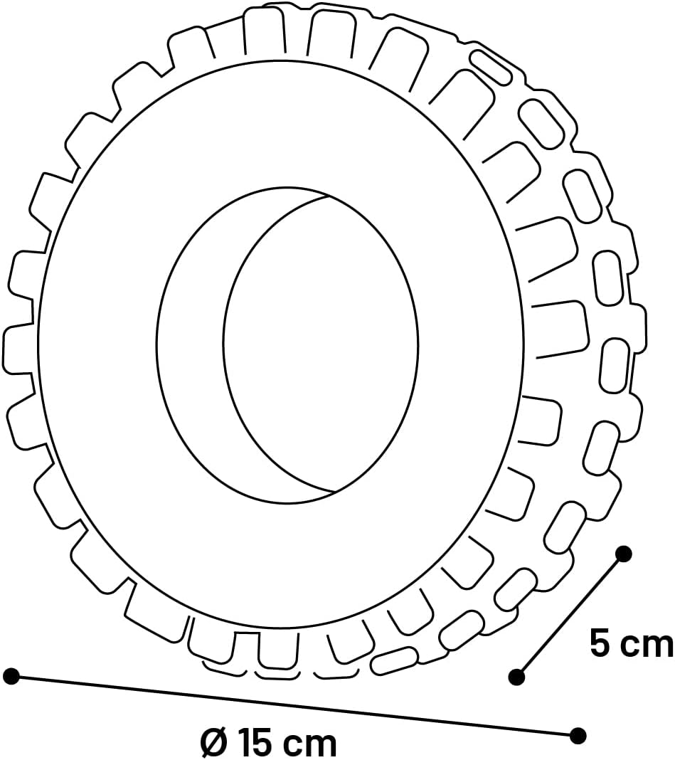 Thumbnail 2 de Flamingo Rubba Ring Hundespielzeug aus Naturkautschuk – braun, 15 × 15 × 5 cm