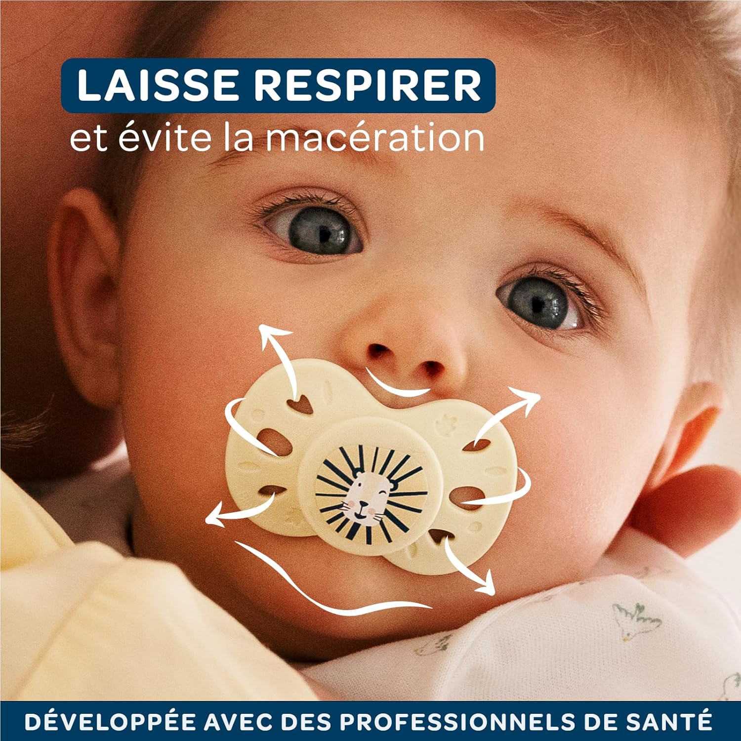 Thumbnail 2 de BIOLANE tétines anatomiques réversibles extra-fines animaux (6 à 18 mois) vert et beige