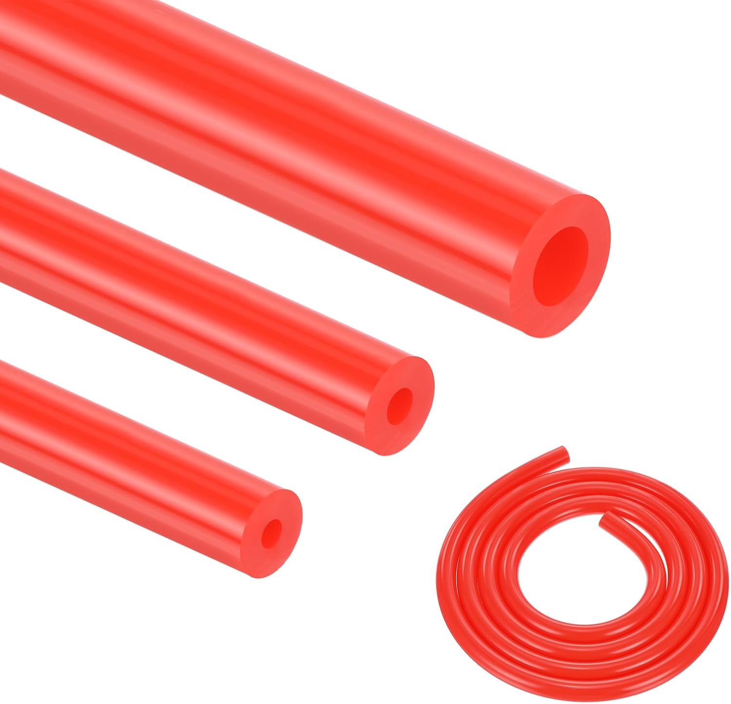 Detalle de DMiotech 3Pcs Silicone Vacuum Hose Kit, 1/8",, 5/32",, 5/16", ID, 5ft Red