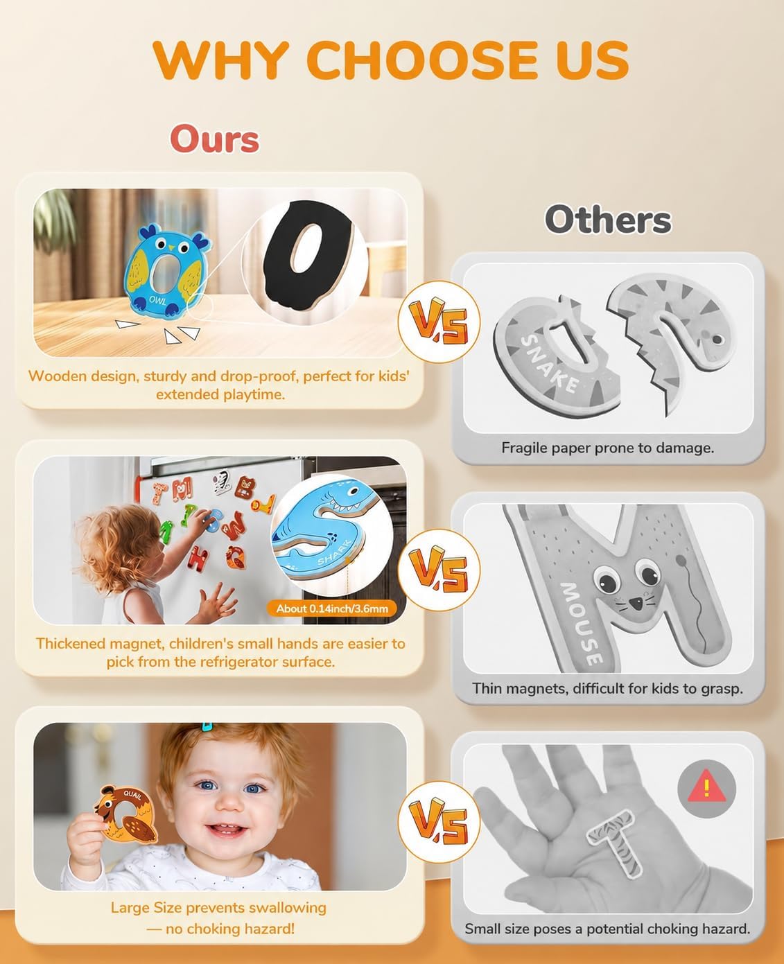 Thumbnail 3 de JoyCat Wooden Alphabet Magnets 26