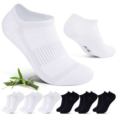 Detalle de Cirorld Chaussettes Sport en Bambou Coton Mixte – 6 Paires 39-42 & 43-46, Respirantes, Anti-Odeurs et Absorbantes