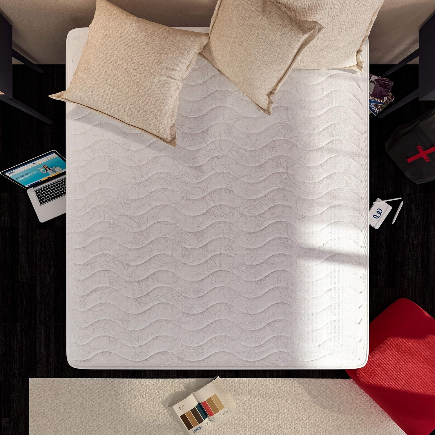 Thumbnail 2 de Materasso matrimoniale Baldiflex Emporio Easy Latex con lattice e 2 cm di memory foam, 160 x 190 cm, altezza 15 cm