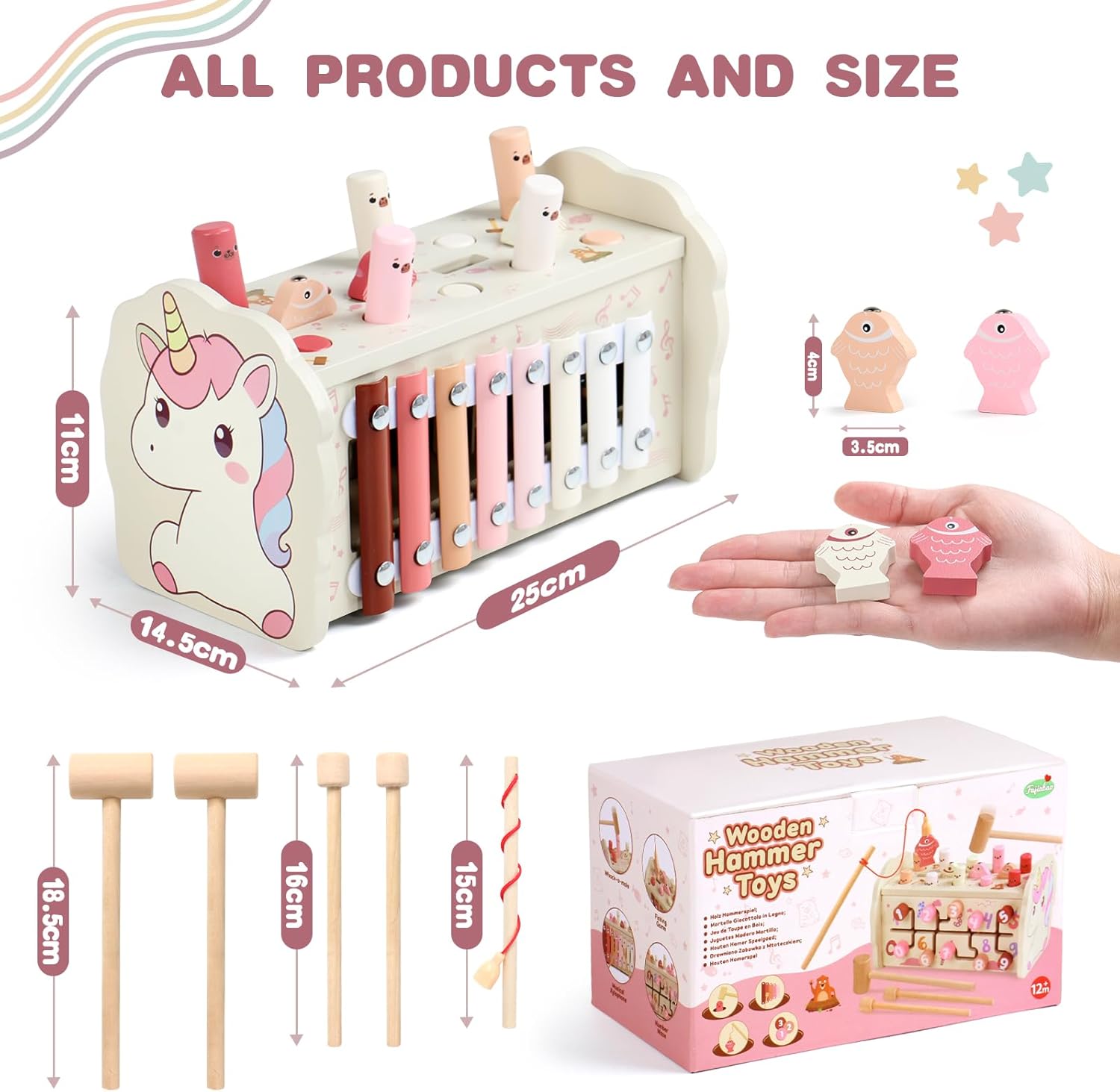 Thumbnail 6 de Fajiabao 4‑in‑1 Montessori Wooden Toy for 12–18 Months