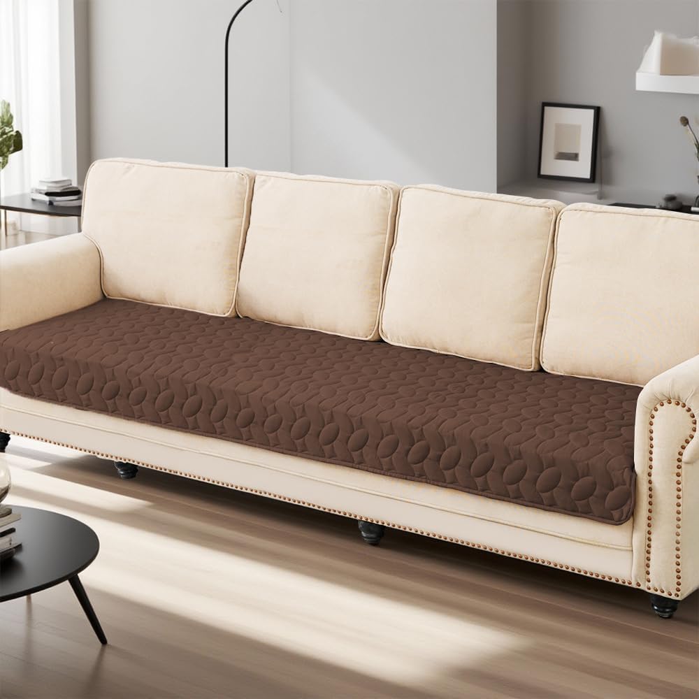 Detalle de Ameritex Waterproof Pet Bed Cover with Anti-Slip Design (30x80 Inches, Chocolate)