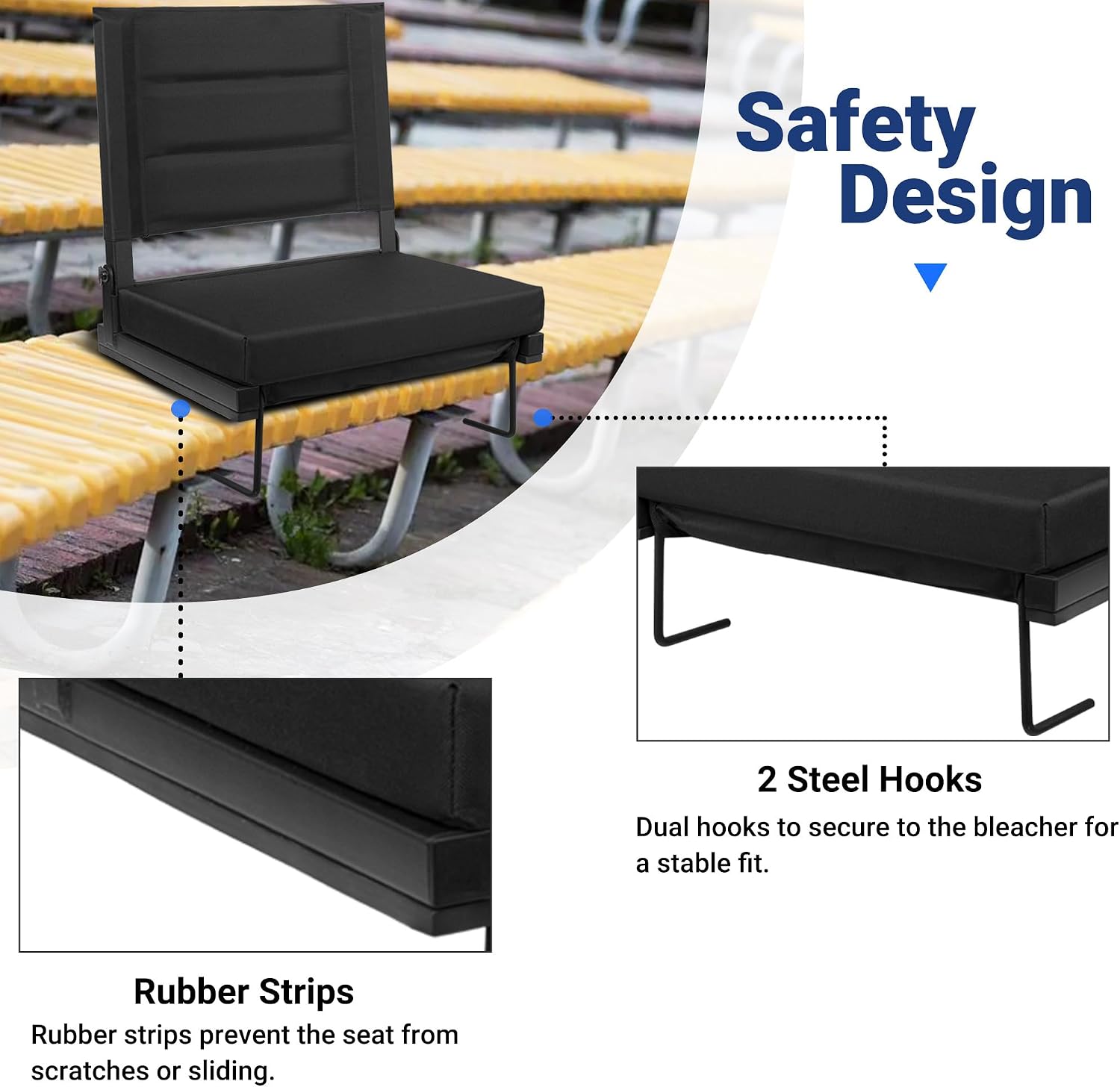 Thumbnail 2 de Maeytau Stadium Seat with Back Support 350 lb