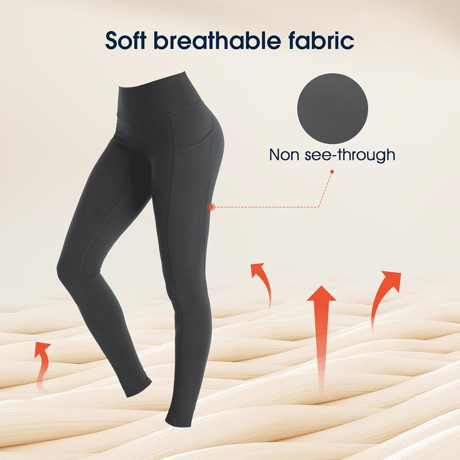 Thumbnail 3 de Occffy Legging de Sport Femme Pantalon de Yoga avec Poches P107