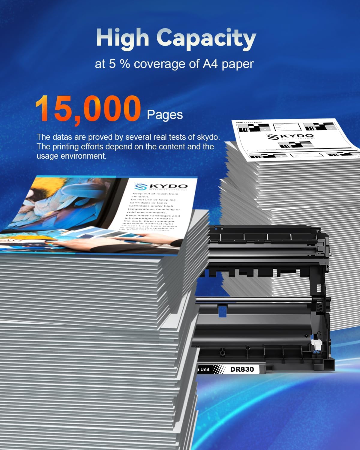 Detalle 2 de Skydo DR830 Drum Unit Replacement for Brother Printers, 15,000-Page Yield