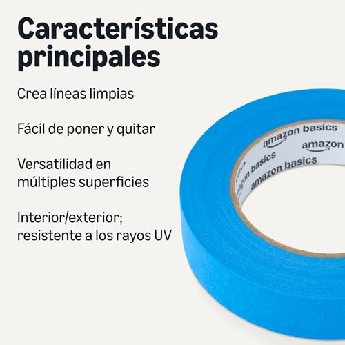 Detalle 2 de Amazon Basics Cinta de pintor 2,3 cm × 55 m, 4 rollos