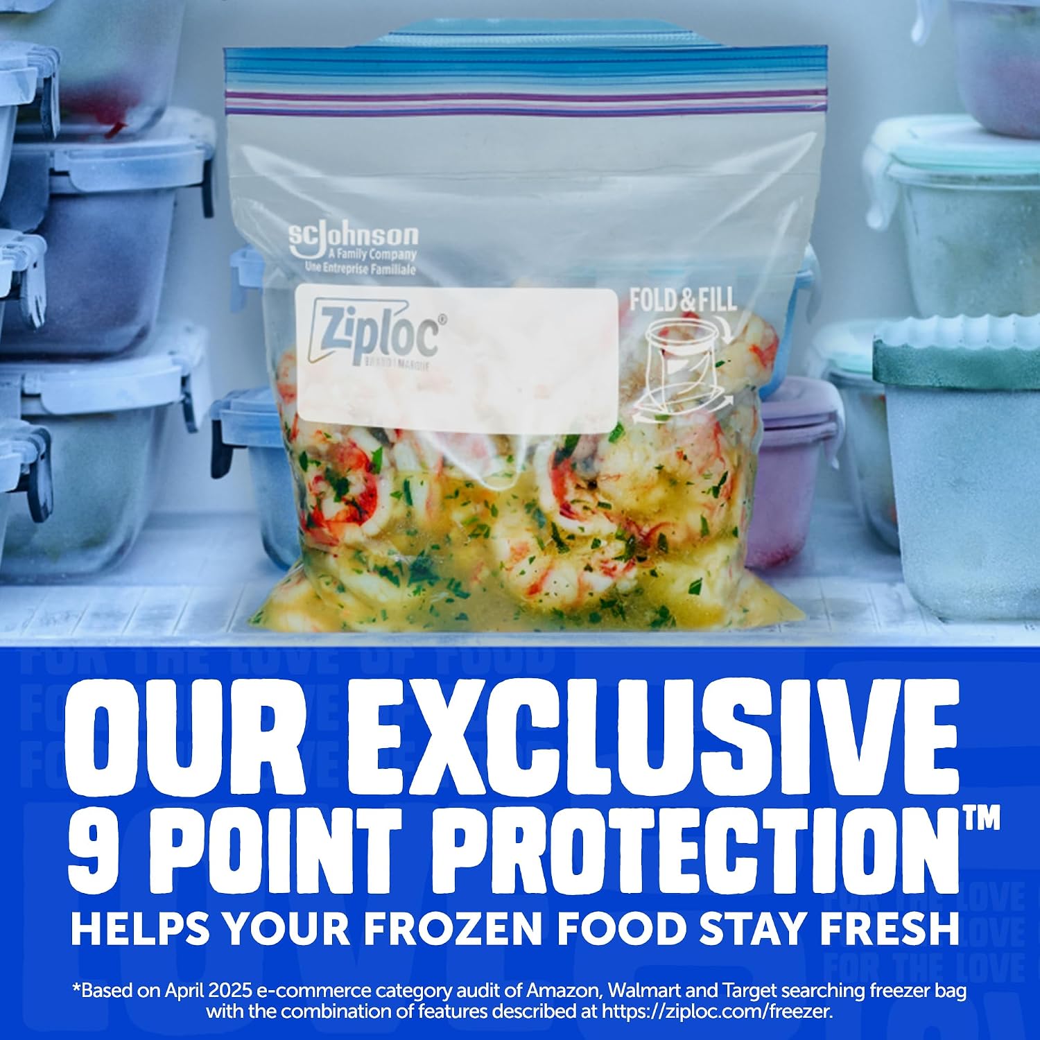 Detalle de Ziploc Gallon Freezer Bags – 66 Count