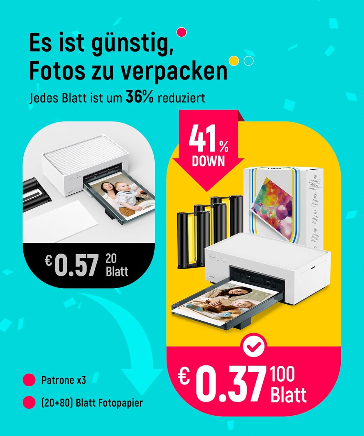 Thumbnail 3 de Liene Smartphone-Drucker 10x15 cm