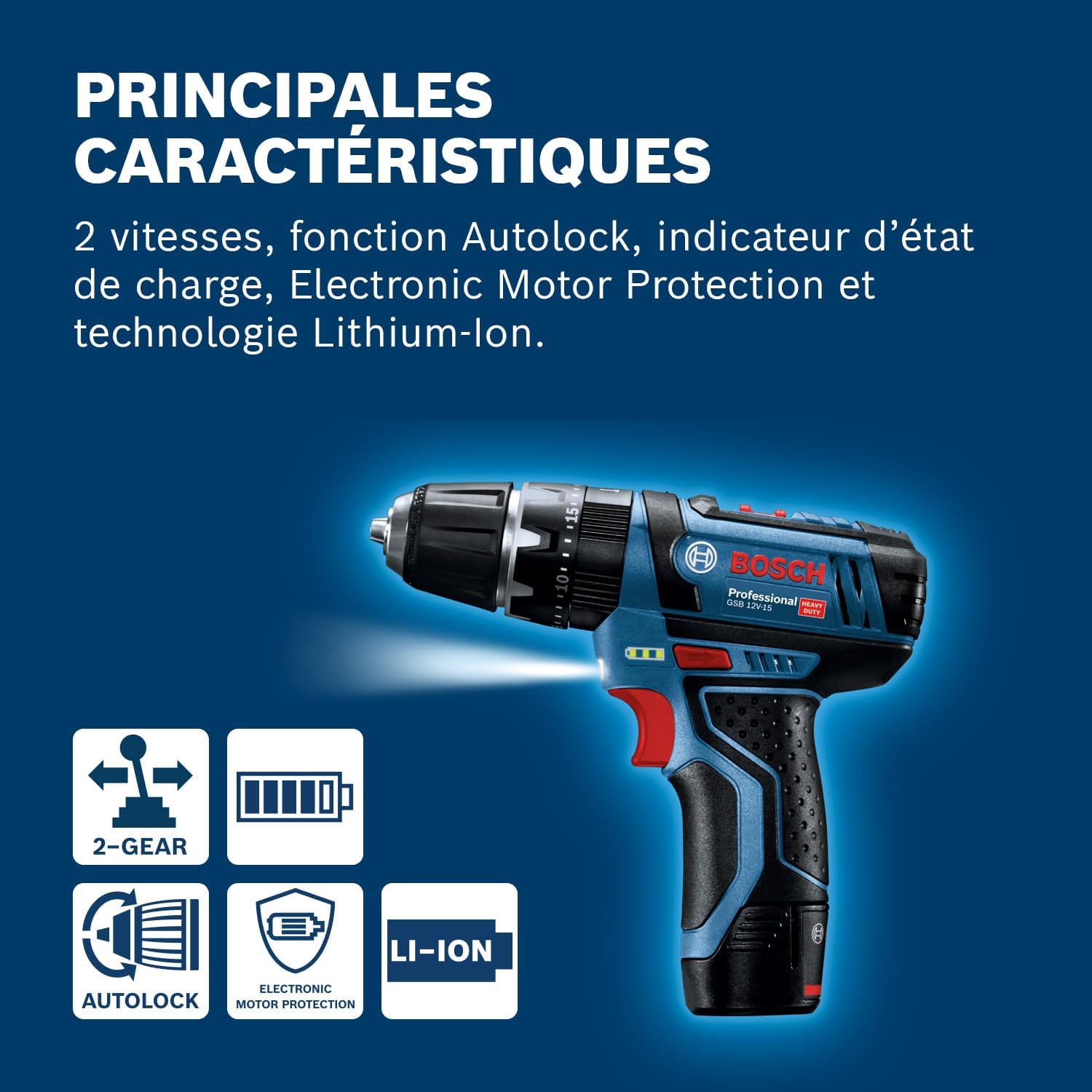 Thumbnail 3 de Bosch Professional 12V System GSB 12V-15 perceuse-visseuse à percussion sans fil (sans batterie ni chargeur)