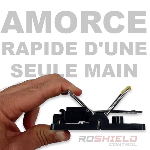 Detalle de Roshield 6 pièges à souris réutilisables – kit efficace et sensible pour l’intérieur et l’extérieur