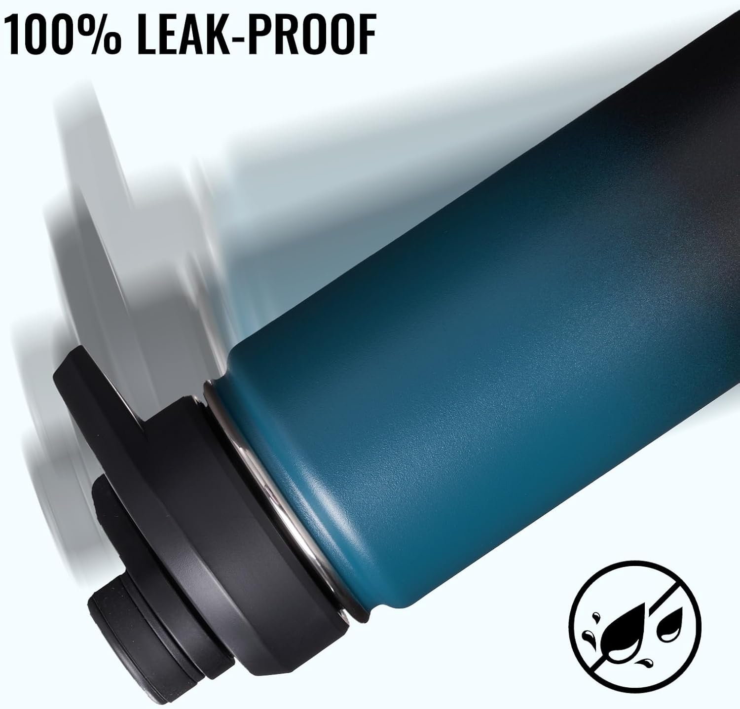 Thumbnail 3 de Fijinhom 24 oz Insulated Water Bottle with Handle: Double-Wall Stainless Steel, Wide Mouth, BPA Free, Keeping Drinks Cold for 24h or Hot for 12h