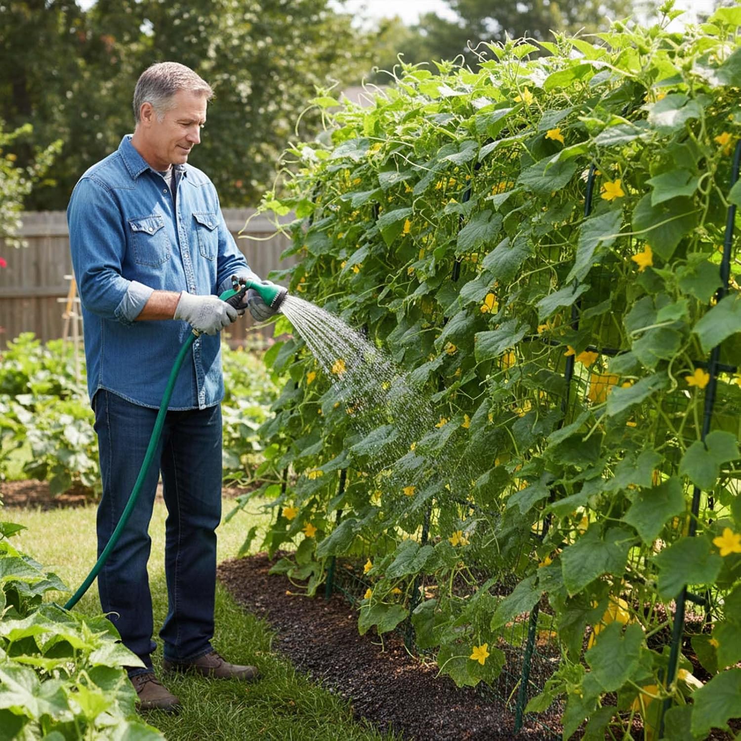 Thumbnail 5 de 163x122cm Cucumber Trellis for Raised Bed with U-Shape Arch