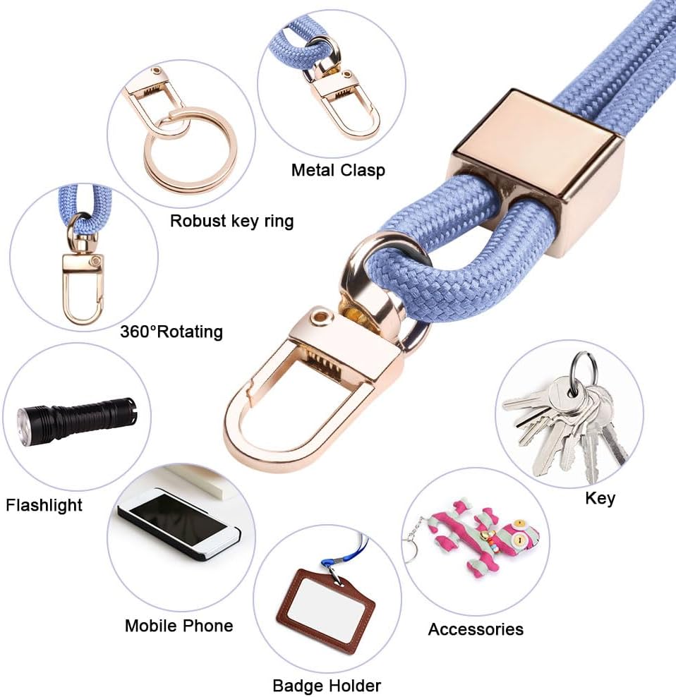 Detalle 2 de Vicloon Nylon Neck Lanyard with Metal Ring for Keys, ID and Mobile Phone