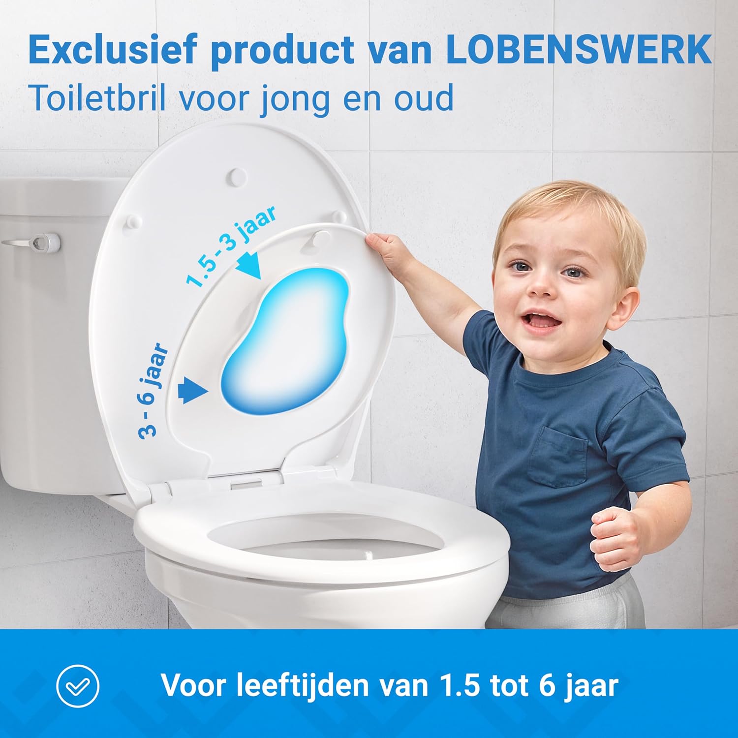 Detalle 2 de LOBENSWERK 96039 toiletbril met uitneembaar kinderzitje van Duroplast