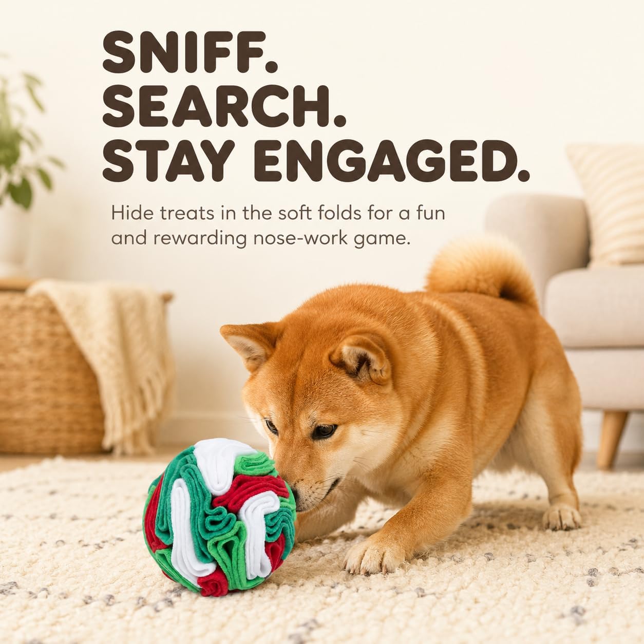 Detalle 2 de kmirepa Dog Snuffle Ball, Polar Fleece