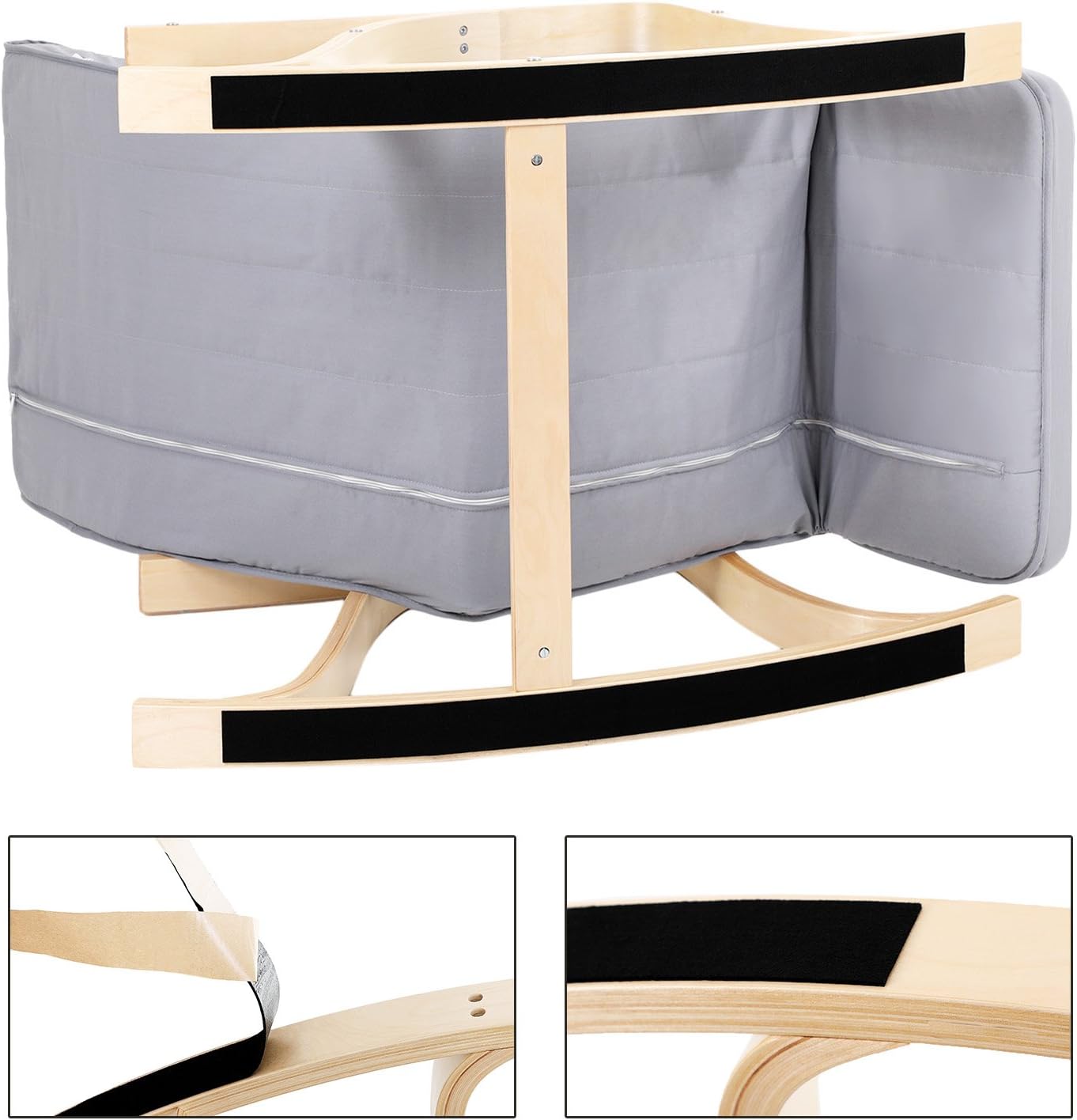Thumbnail 6 de SONGMICS Sedia a Dondolo in Legno di Betulla LYY41G: comfort, stile e praticità a 5 altezze