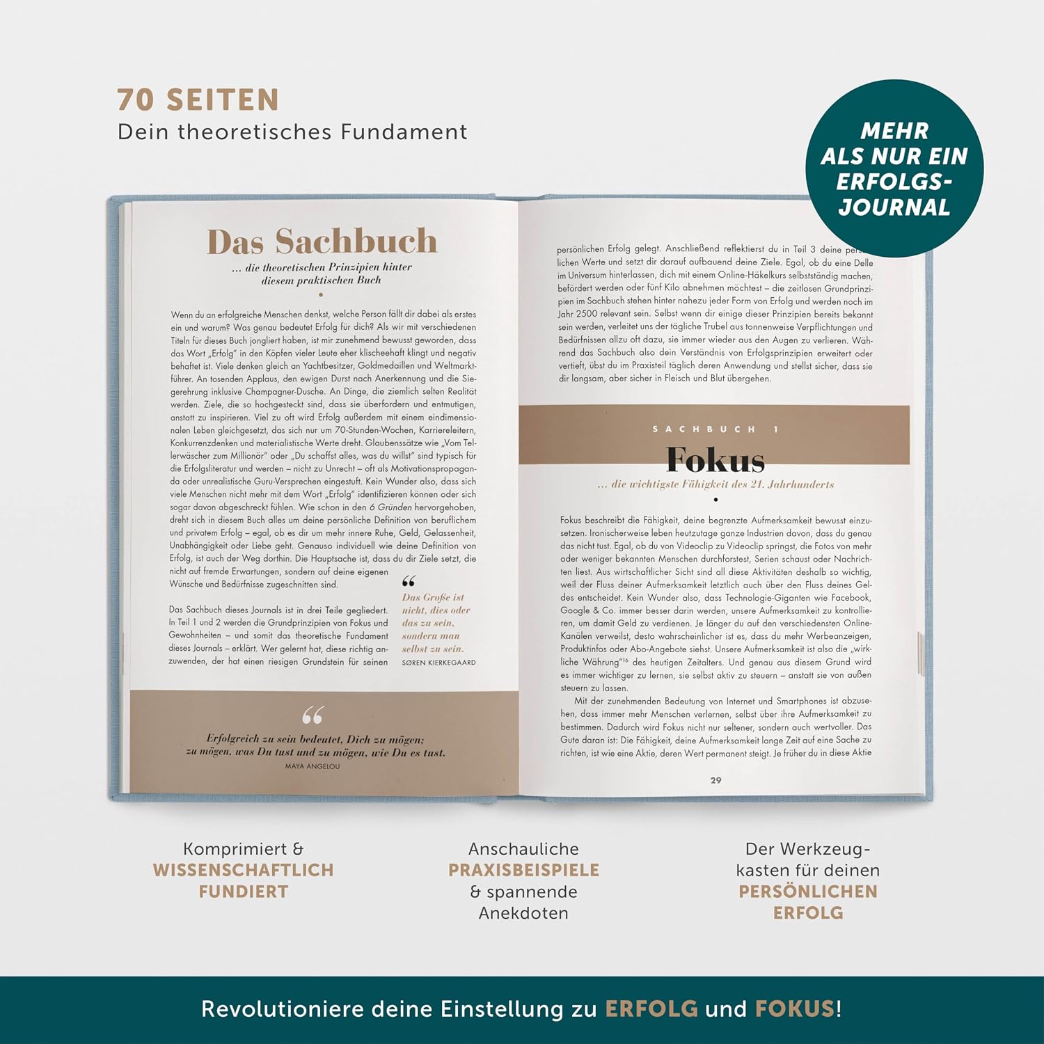 Detalle 1 de 6-Minuten Erfolgsjournal 2026 Tagesplaner