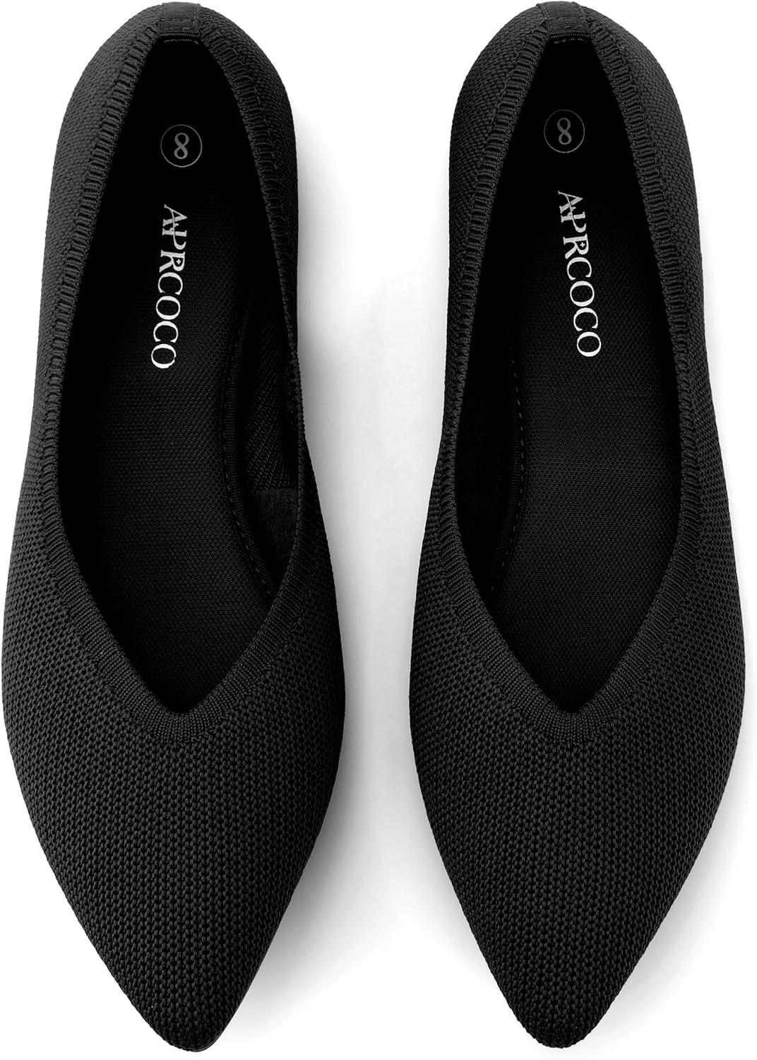 Detalle de AprCoco Knit Ballet Flats with Pointed Toe for Women