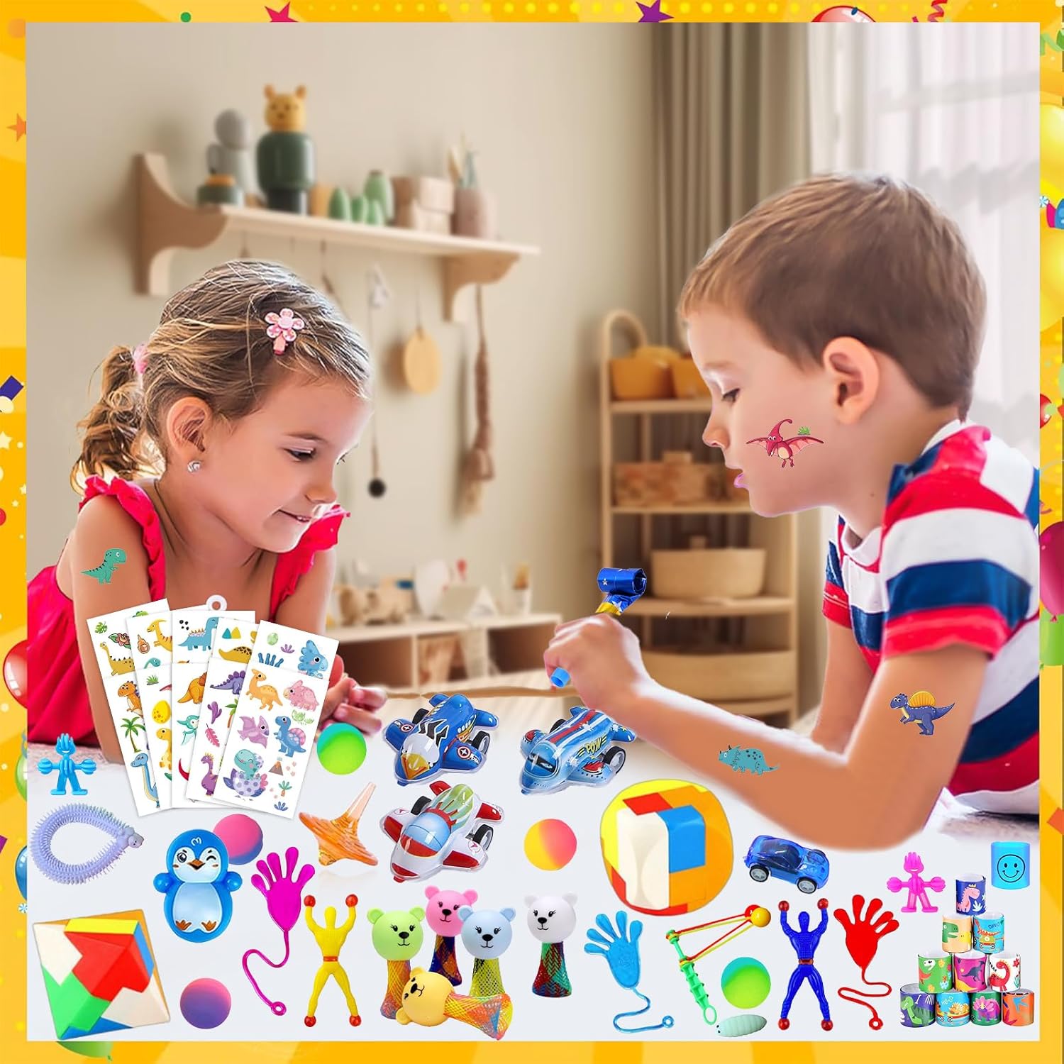 Thumbnail 4 de NATISSTEKE lot de 150 petits jouets pour sacs cadeaux d’anniversaire enfants (pinata, invités)