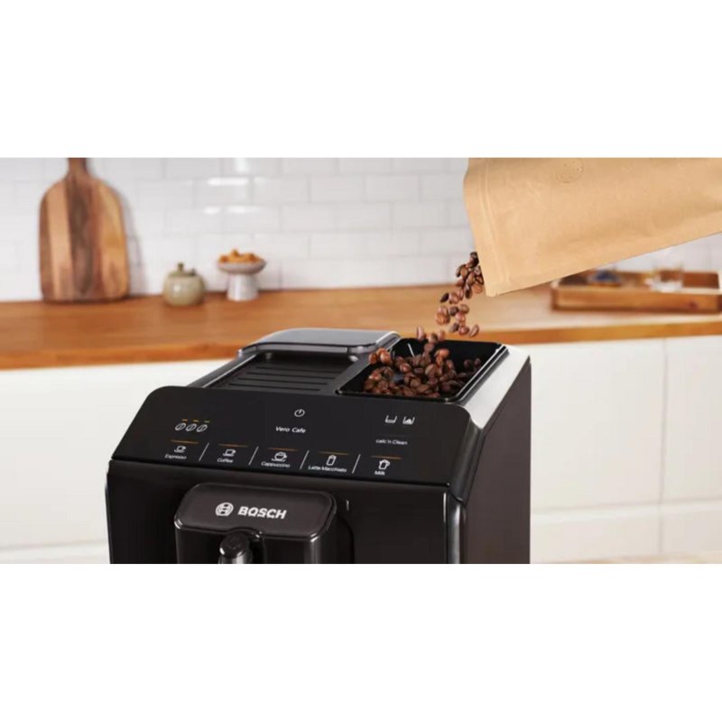 Detalle de Bosch Serie 2 TIE20109 cafetera automática con molinillo y espumador, 1,4 L y 15 bares