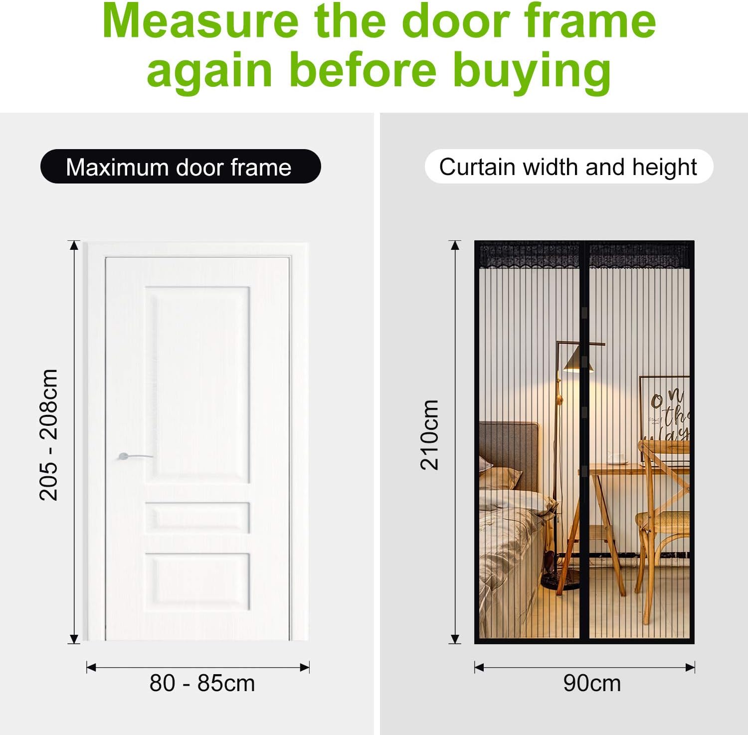 Thumbnail 1 de EXTSUD Magnetic Fly Screen Door 90x210 cm