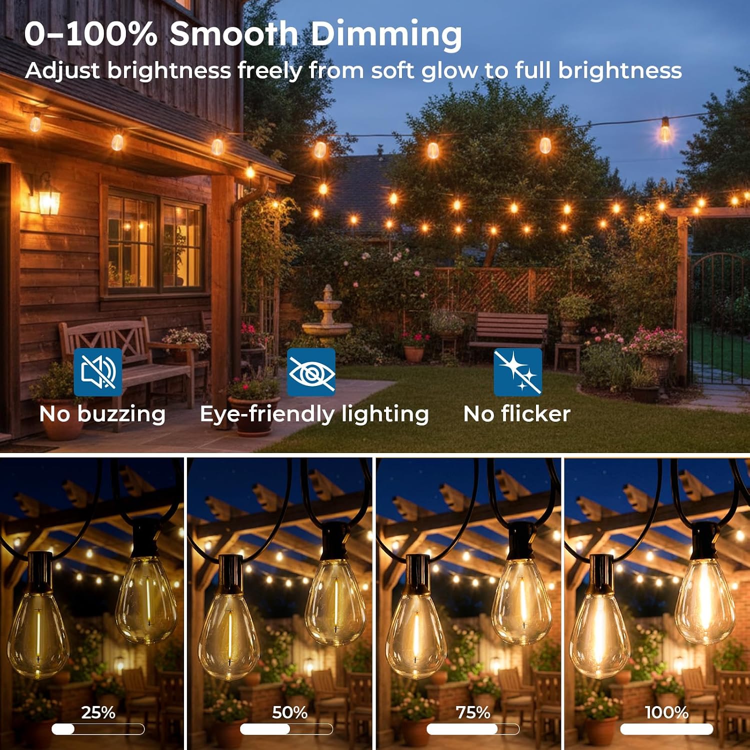 Detalle 2 de Outdoor String Lights, 200 ft