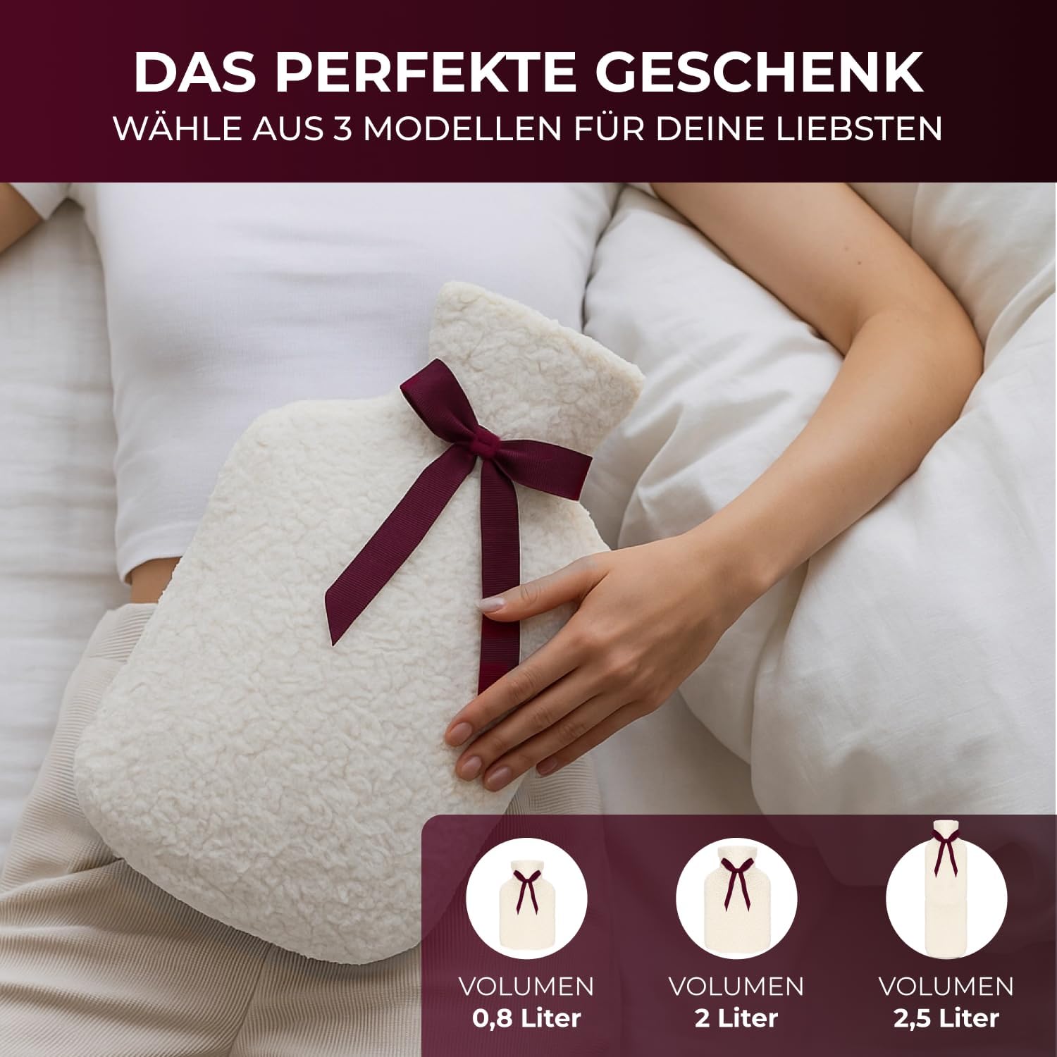 Detalle de easy and green® Kuschel Wärmflasche 2 L Wärmflasche