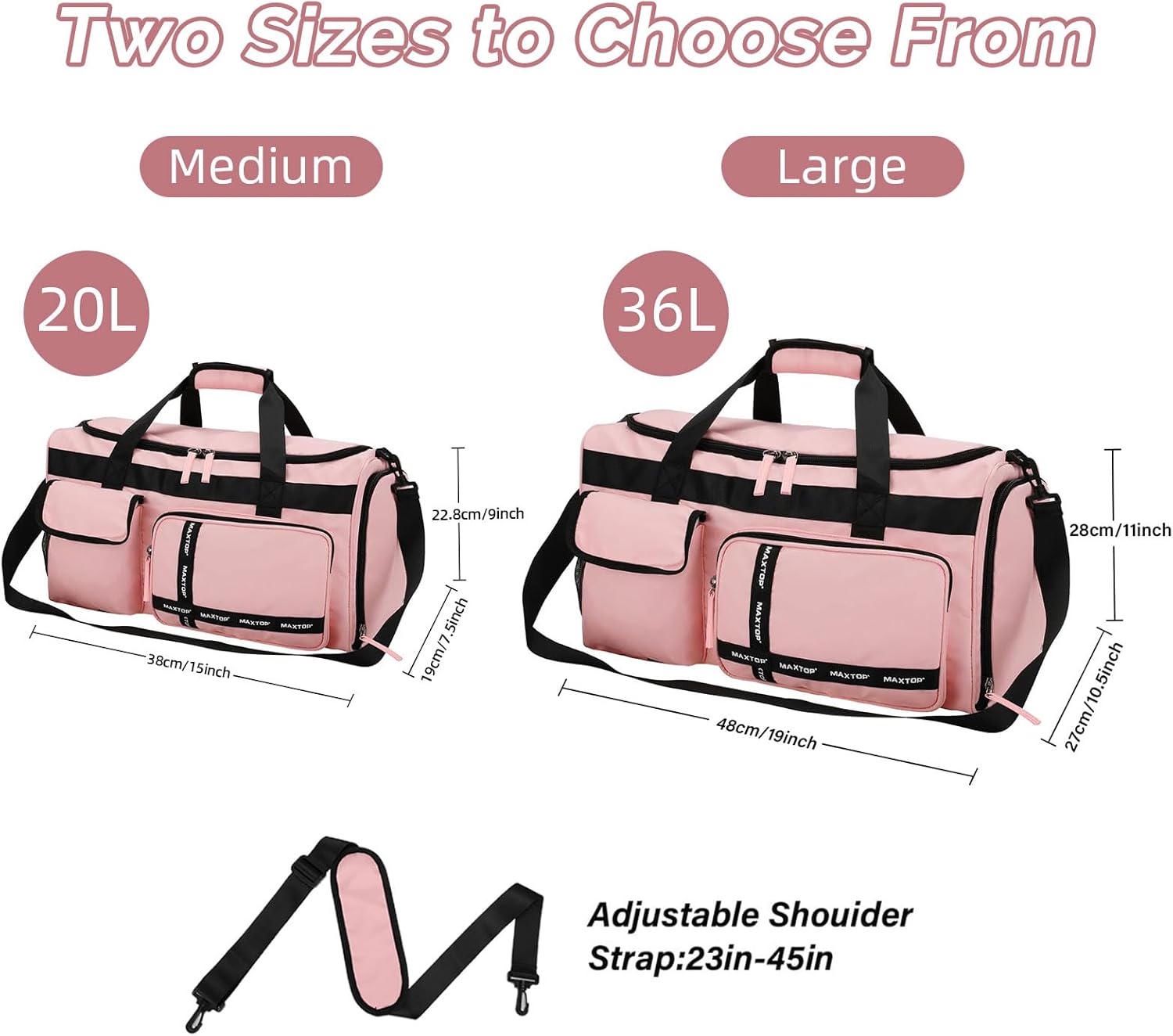 Thumbnail 3 de MAXTOP Travel Duffle Bag for Women: A Practical Carry-On Companion with Separate Shoe Compartment