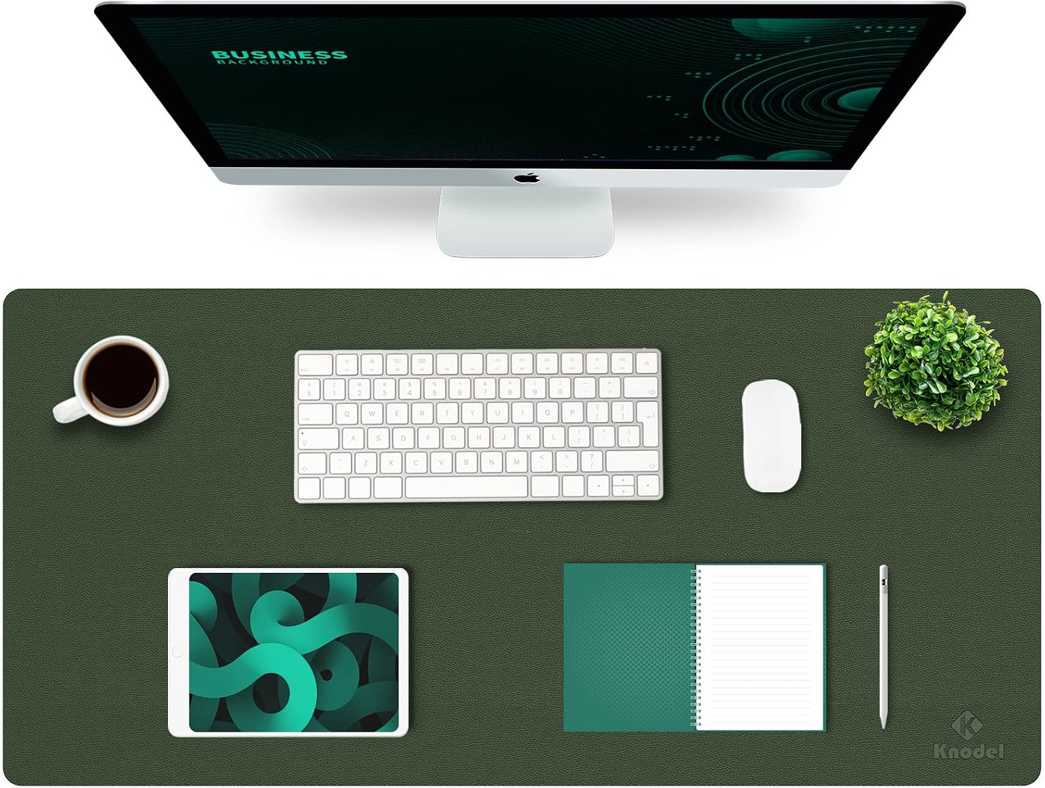 Thumbnail 4 de K KNODEL Schreibtischmatte doppelseitig dunkelgrün 43 x 90 cm – schützende Unterlage für Büro & Zuhause