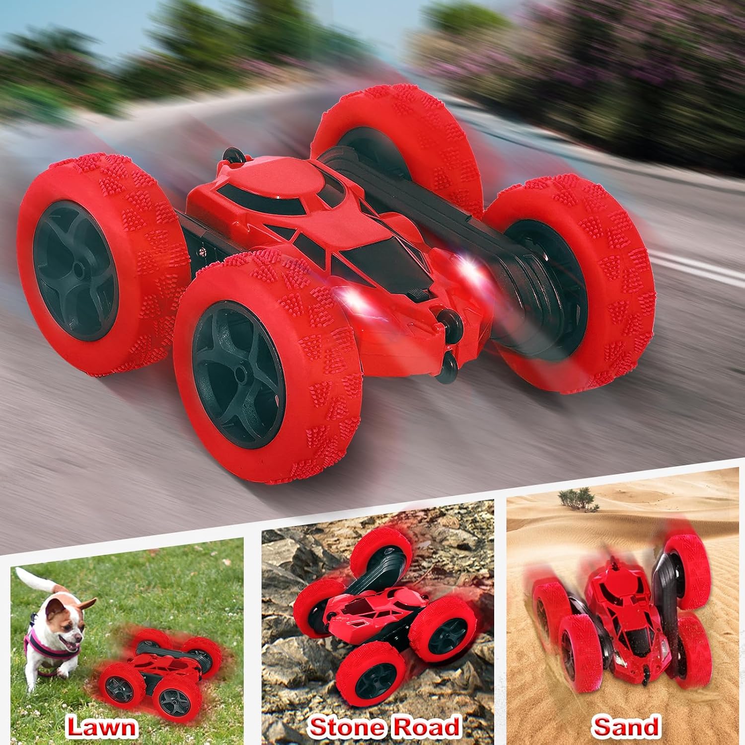 Detalle 2 de MidiVix Fernsteuerbares Auto – 360° Stunt-Crawler, 90 Min Spielzeit, 4WD Offroad mit Scheinwerfern