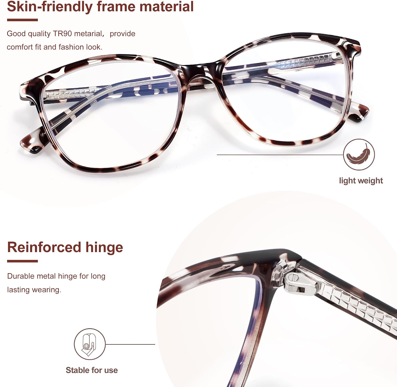 Detalle de Madison Avenue TR90 Blue Light Blocking Computer Glasses for Women