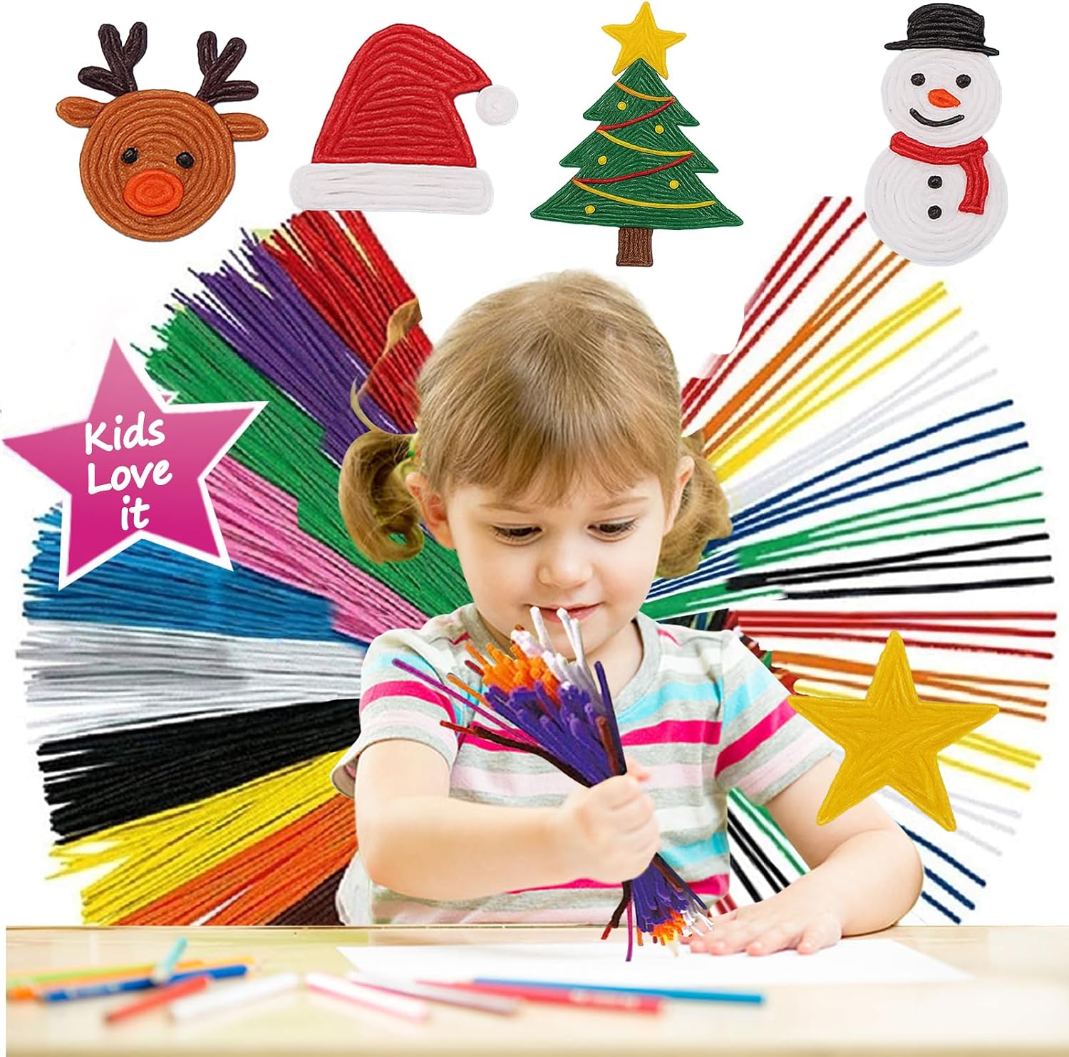 Thumbnail 6 de Bofoho Wax Yarn Craft Sticks, 500-Piece Set