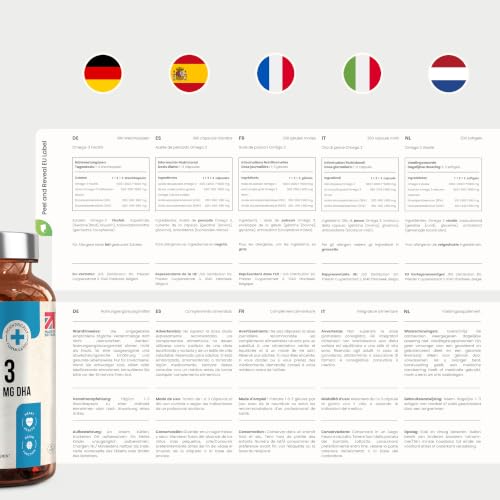 Thumbnail 2 de VitaBright Oméga 3 Gélules 1000–3000 mg: 990 mg EPA / 660 mg DHA, 300 gélules, huile de poisson purifiée et certifiée Friend of the Sea