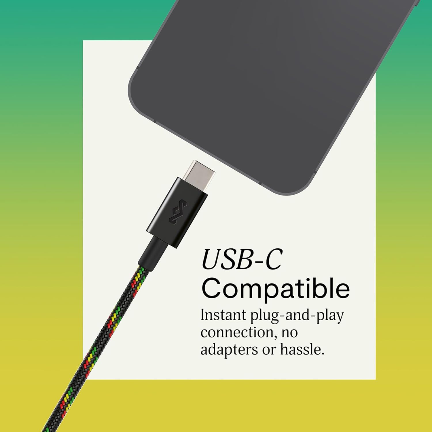 Thumbnail 2 de Marley House of Smile Jamaica USB‑C kabelgebundene In-Ear-Kopfhörer mit Mikrofon (9,2‑mm-Treiber) – Rasta