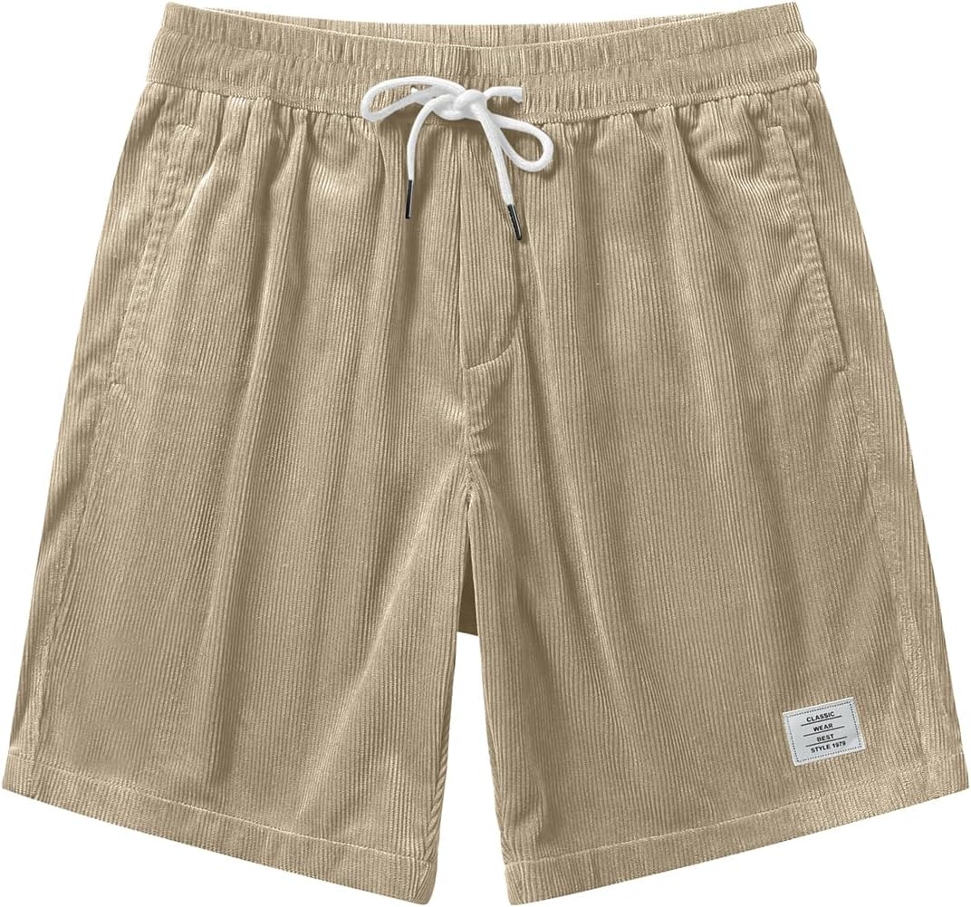 Thumbnail 3 de JMIERR Corduroy Shorts Herren – Sommer-Freizeit-Shorts mit Stretch-Bund, Leinen-Anteil und Taschen