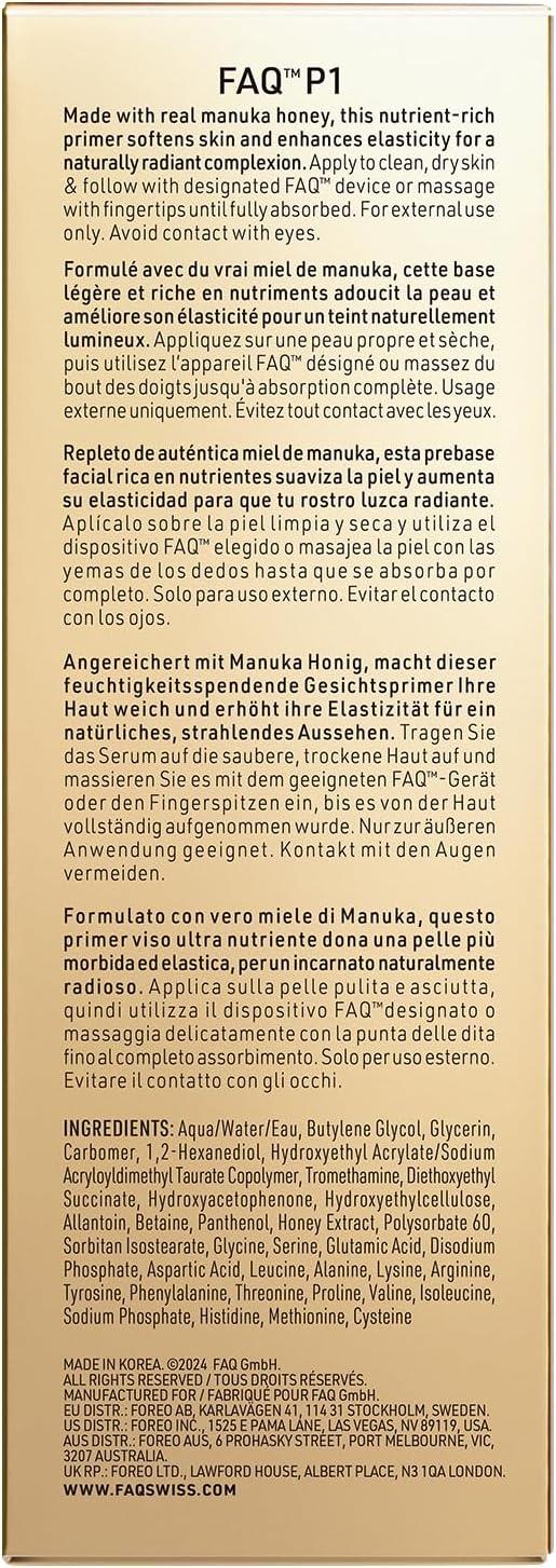 Detalle 1 de FAQ P1 Manuka Honey gel conduttivo 30 ml