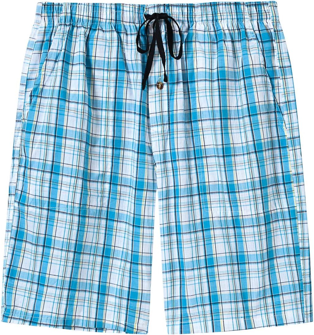 Thumbnail 2 de MoFiz Herren Karierte Baumwoll-Schlafshorts – Kurze Pyjamahose