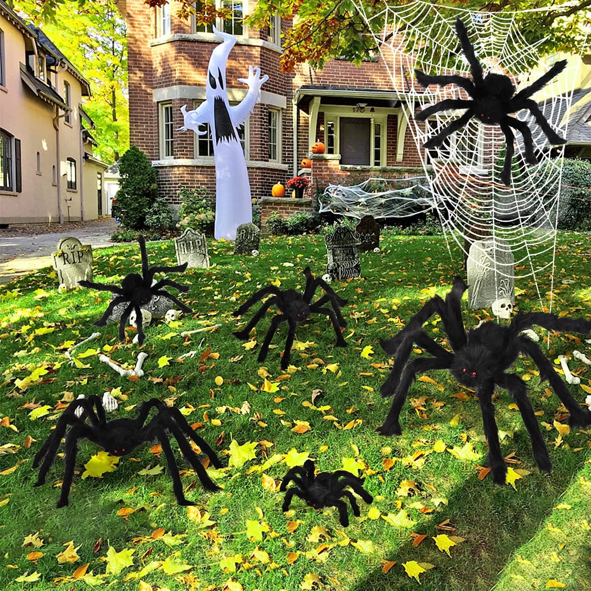 Thumbnail 6 de Boogem Halloween Spider Decorations 6-Pack