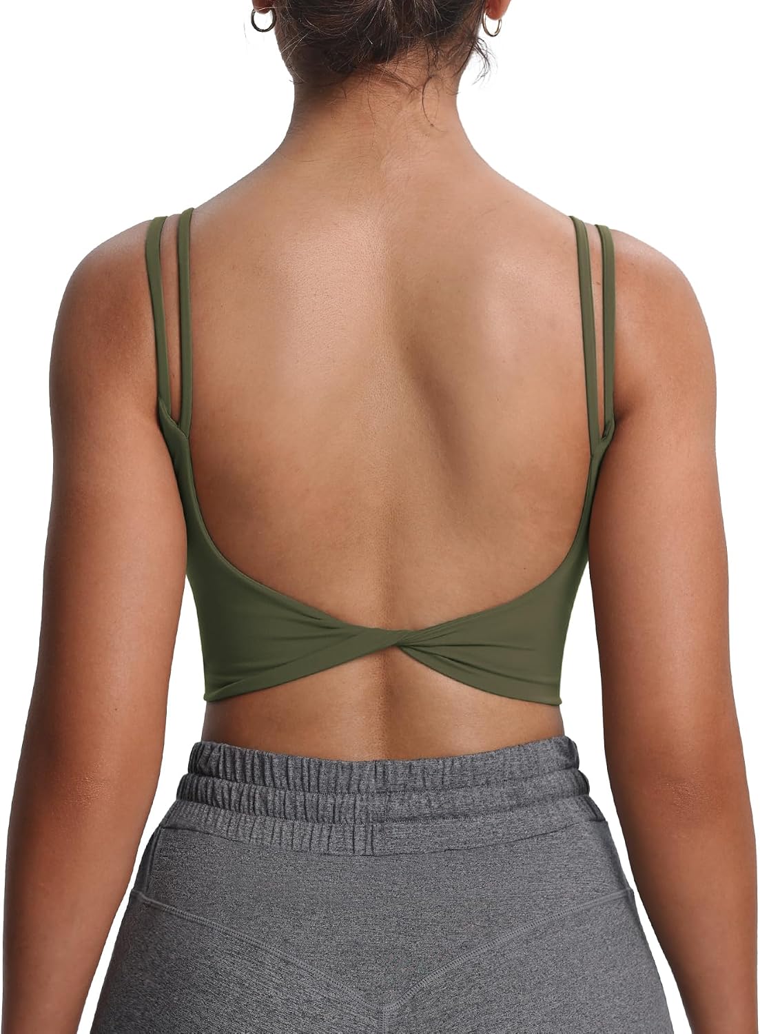 Detalle 2 de Aoxjox Women's Twist-Back Sports Bra