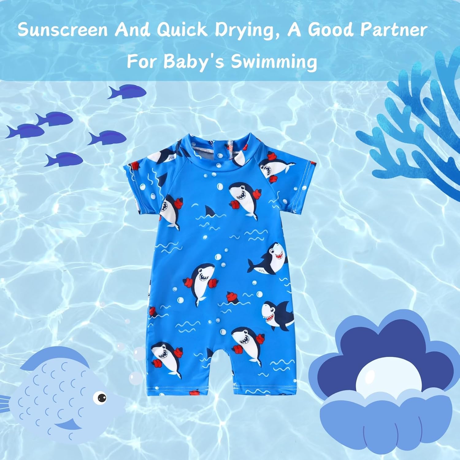 Thumbnail 4 de HAGOT Costume da bagno per neonato intero con cerniera